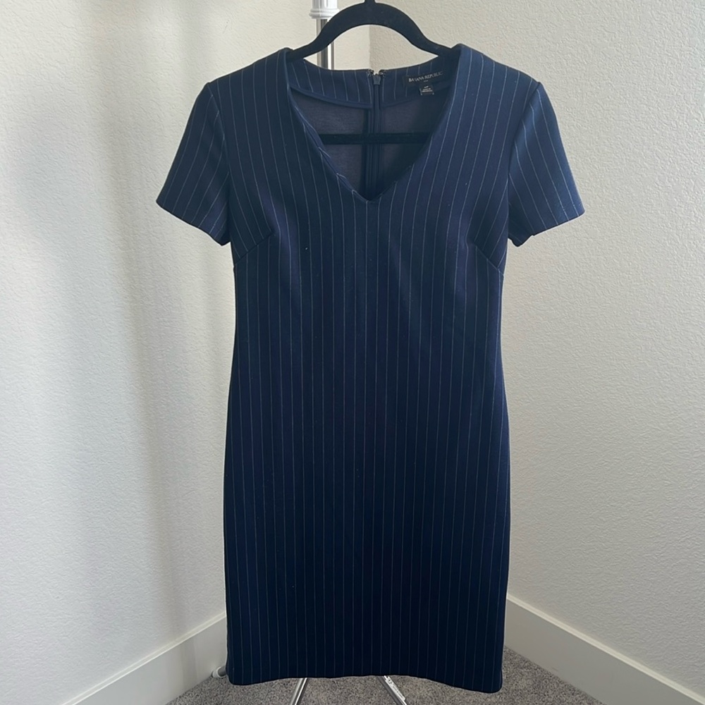 Blue And White Striped Dress